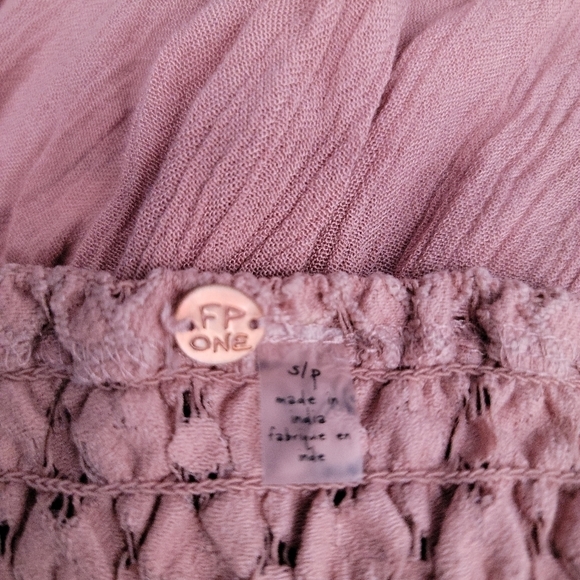 Free People Adella Lace Slip Mini Dress Rose V Neck NEW - Picture 14 of 16